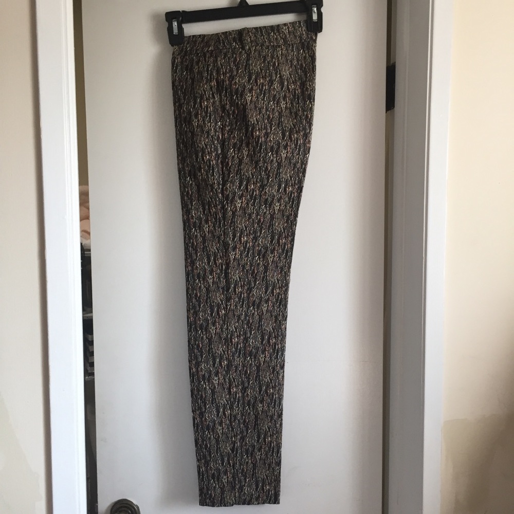 Zara Jacquard Straight Leg Trousers